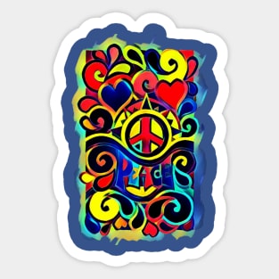 Peace and Love #3 Sticker